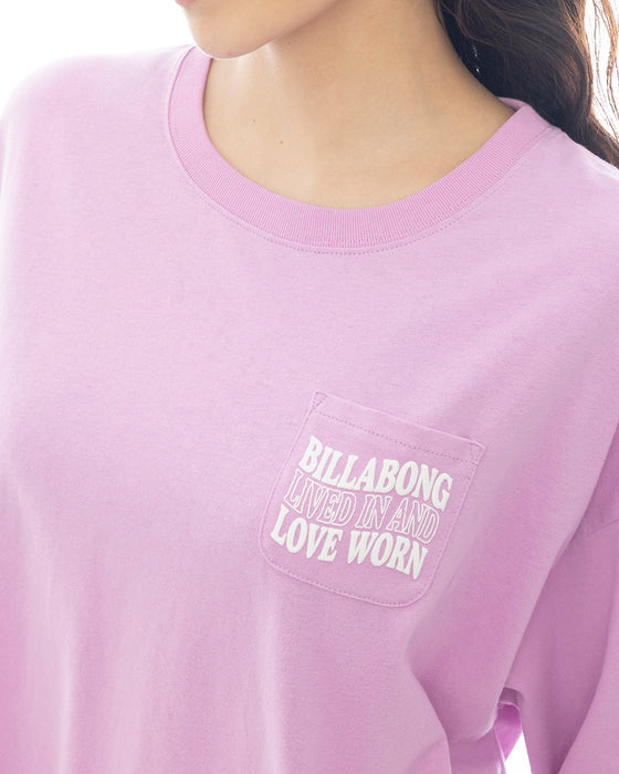 BILLABONG レディース FLAG LOGO LOOSE CROPPED TEE Tシャツ 【2025年春夏モデル】 PHP0 / L