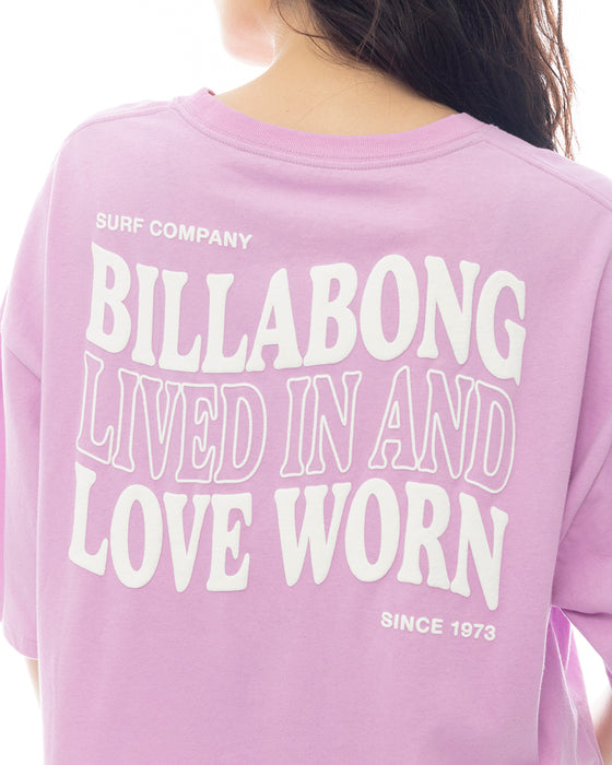 BILLABONG レディース FLAG LOGO LOOSE CROPPED TEE Tシャツ 【2025年春夏モデル】 PHP0 / L