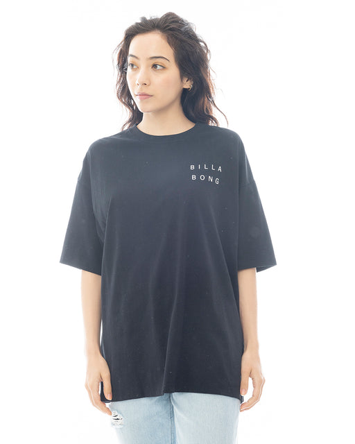BILLABONG レディース LINE CLEAN LOGO LOOSE TEE Tシャツ 【2025年春夏モデル】 BLK / L