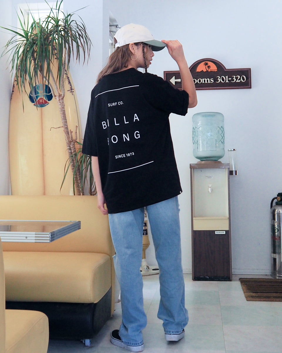 OUTLET】BILLABONG レディース LINE CLEAN LOGO LOOSE TEE Tシャツ