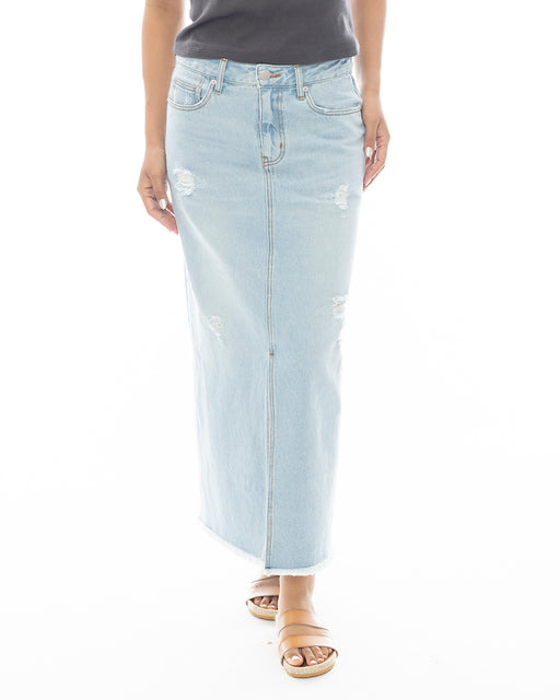 BILLABONG レディース 【BBG BEACHLOVERJEANS】 CRUSH LONG SKIRT DENIM スカート 【2025年春夏モデル】 BLC / L