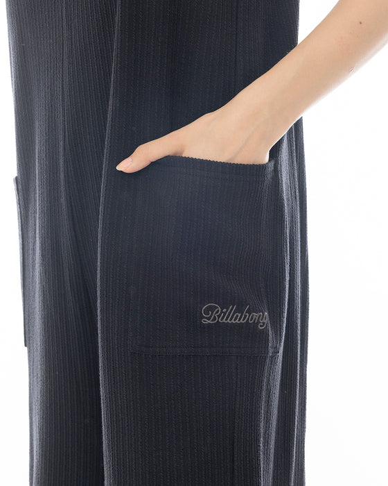 BILLABONG レディース 【CHILLWEAR】 JACQUARD RIB SALOPETTE ロングパンツ 【2025年春夏モデル】 BLK / L