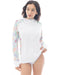 BILLABONG レディース SHADOW TROPIC ZIP UP HOODED RASHGUARD ジップラッシュガード 【2025年春夏モデル】 WHT / L