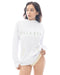 BILLABONG レディース ZIP UP HOODED PRINT LOOSE RASHGUARD ジップラッシュガード 【2025年春夏モデル】 WHT / L