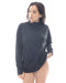 BILLABONG レディース ZIP UP HOODED LOGO LOOSE RASHGUARD ジップラッシュガード 【2025年春夏モデル】 BLK / L