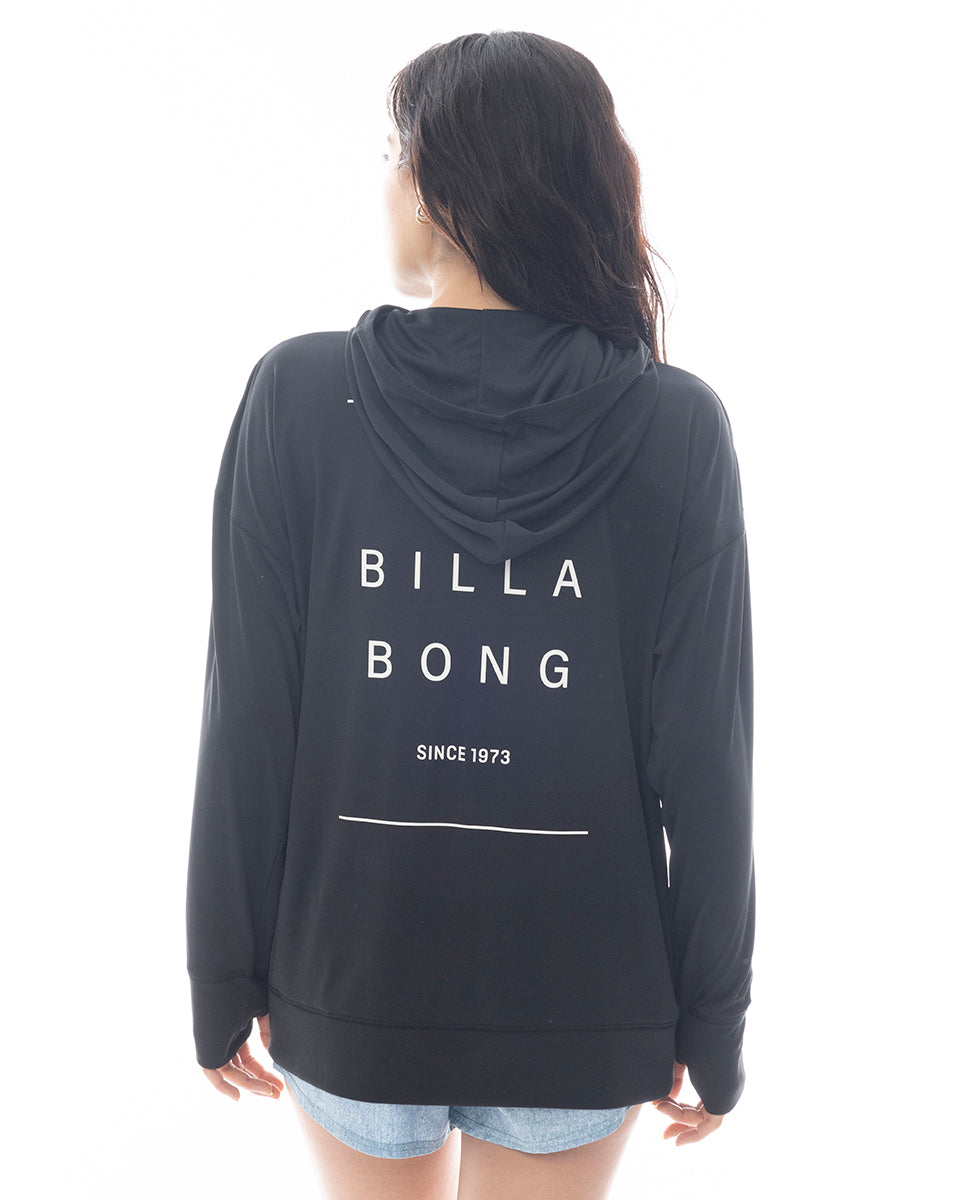 OUTLET】BILLABONG レディース ZIP UP HOODED LOGO LOOSE RASHGUARD