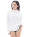 BILLABONG レディース ZIP UP HOODED LOGO LOOSE RASHGUARD ジップラッシュガード 【2025年春夏モデル】 WHT / L