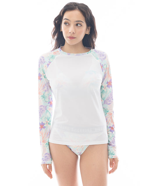 BILLABONG レディース SHADOW TROPIC RAGLAN LS RASH 長袖ラッシュガード 【2025年春夏モデル】 CBL / L