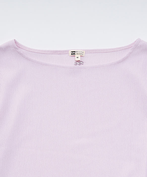 【OUTLET】BILLABONG レディース UTILITY STRIPED CREPE SS セットアップ Tシャツ 【2025年春夏モデル】