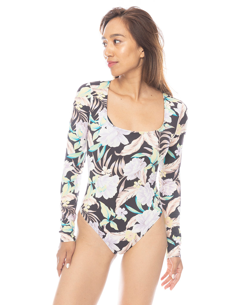 OUTLET】BILLABONG レディース SHADOW TROPIC BODYSUIT 長袖ワンピース