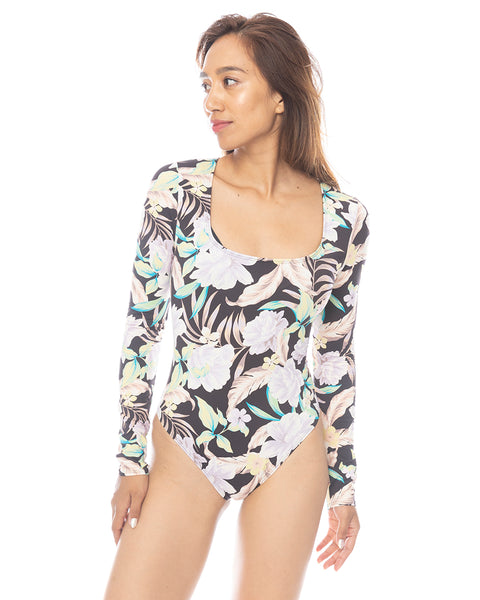 OUTLET】BILLABONG レディース SHADOW TROPIC BODYSUIT 長袖ワンピース