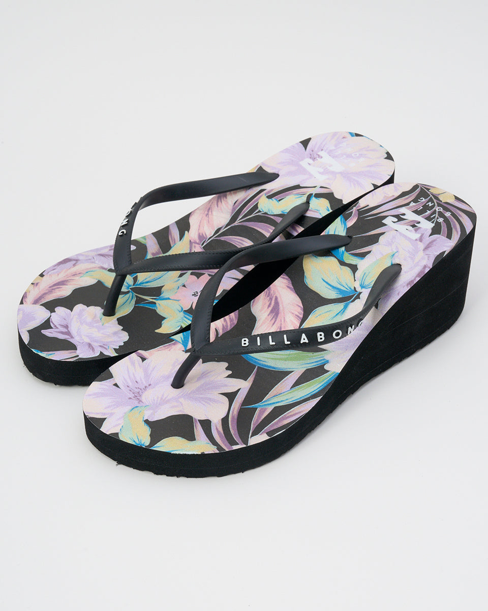 OUTLET】BILLABONG レディース FLIP FLOPS PLATFORM PRINT ビーチ