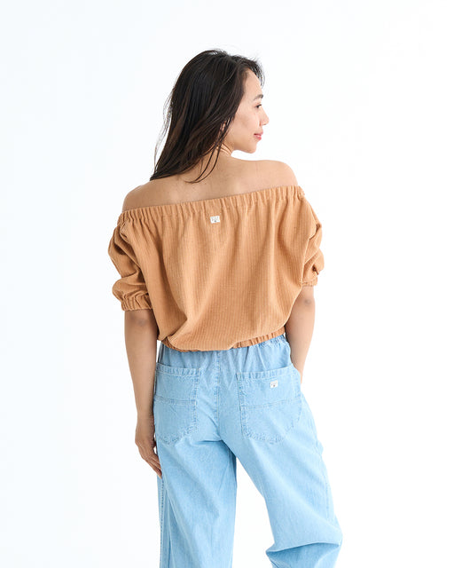 【直営店限定】BILLABONG レディース 【CHILLWEAR】 JACQUARD RIB TOPS Tシャツ 【2025年春夏モデル】 TLM0 / L