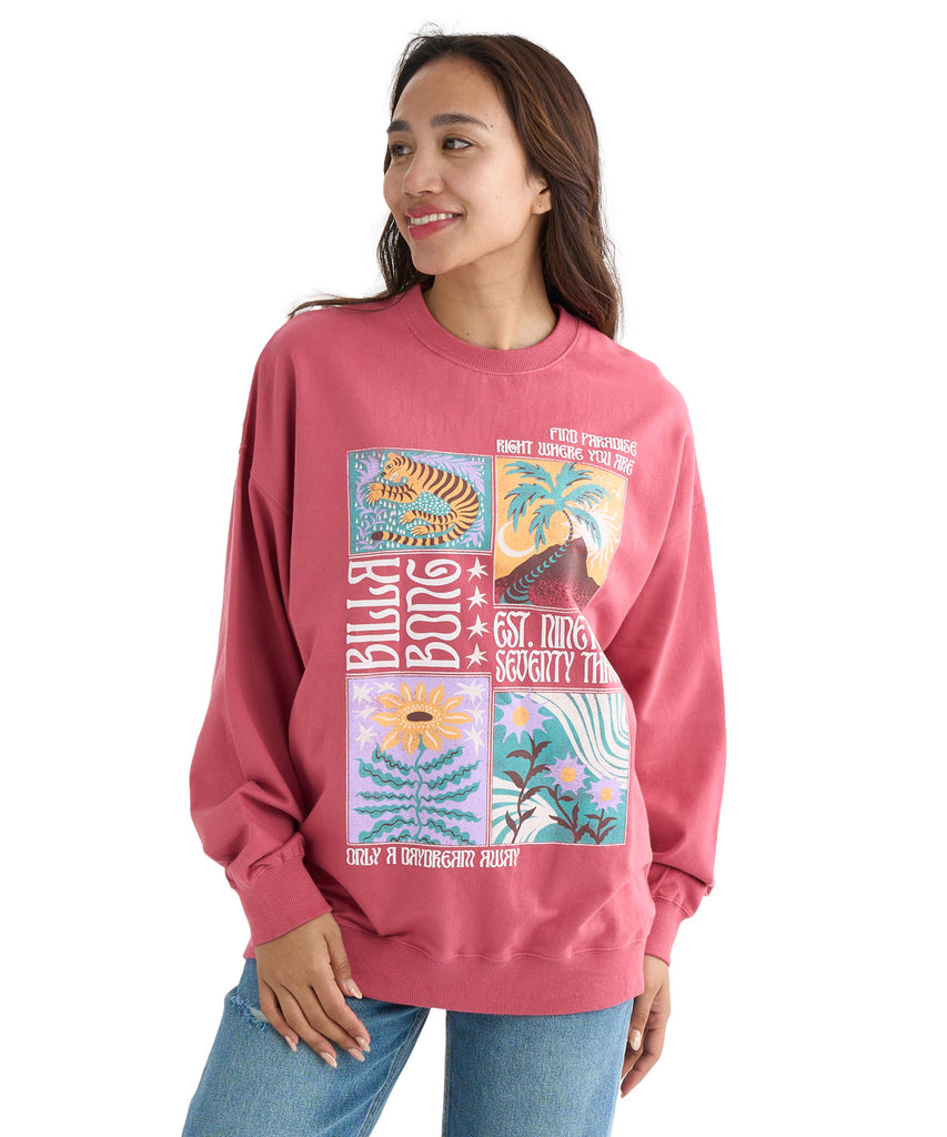 OUTLET FAMILY SALE】BILLABONG レディース GRAPHIC LOOSE FIT CR