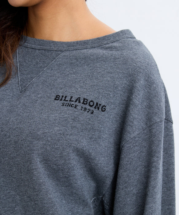 OUTLET】BILLABONG レディース BOAT NECK LOOSE CROP トレーナー