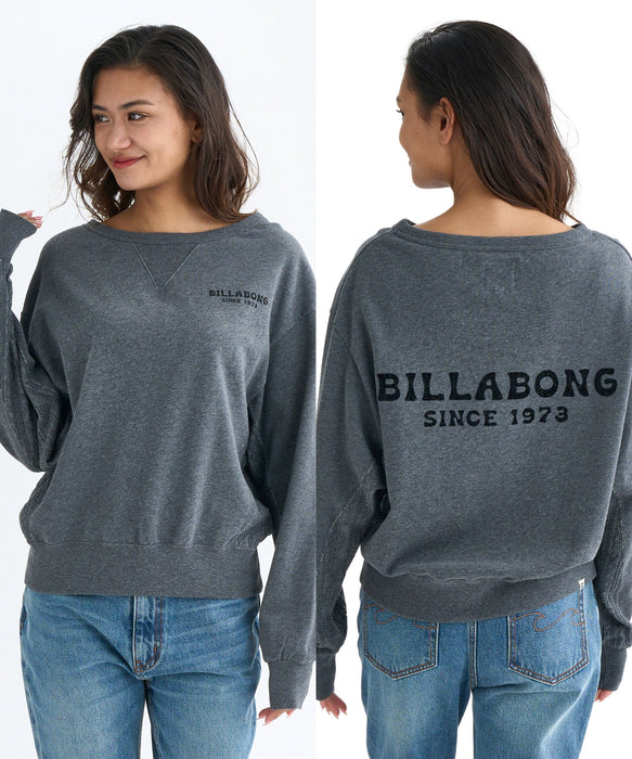 BILLABONG レディース BOAT NECK LOOSE CROP トレーナー 【LOOSE
