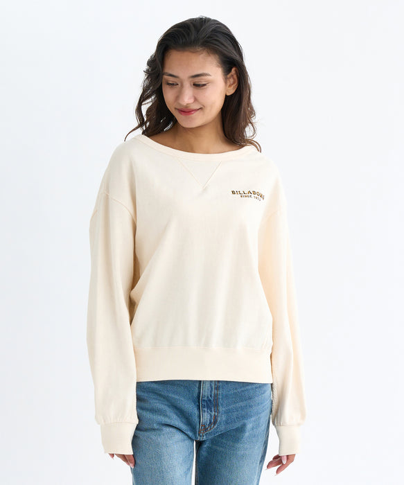 BILLABONG レディース BOAT NECK LOOSE CROP トレーナー 【LOOSE