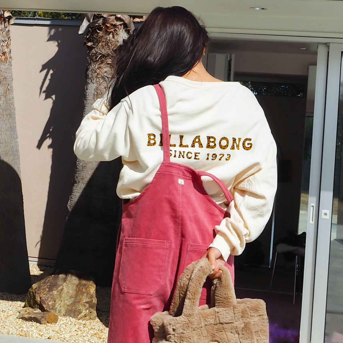 OUTLET】BILLABONG レディース BOAT NECK LOOSE CROP トレーナー