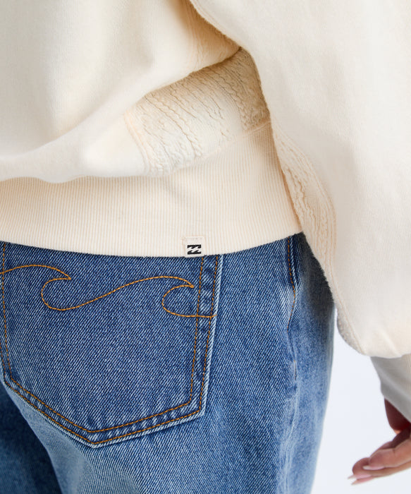 BILLABONG レディース BOAT NECK LOOSE CROP トレーナー 【2025年秋冬モデル】 WCP / L