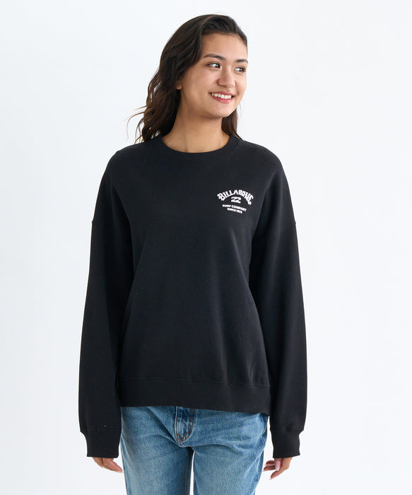 BILLABONG レディース SQUARE LOGO BOY FIT  トレーナー 【2025年秋冬モデル】 BK2 / L