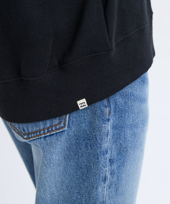 BILLABONG レディース SQUARE LOGO BOY FIT  トレーナー 【2025年秋冬モデル】 BK2 / L