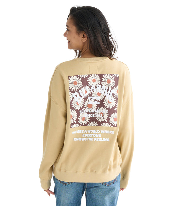 BILLABONG レディース SQUARE LOGO BOY FIT  トレーナー 【2025年秋冬モデル】 LTO / L