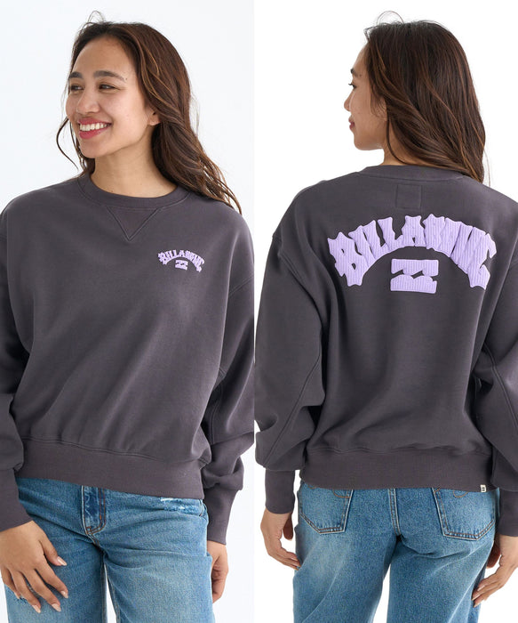 アイトレーナー BILLABONG レディース ARCH LOGO LOOSE CROP トレーナー 【LOOSE