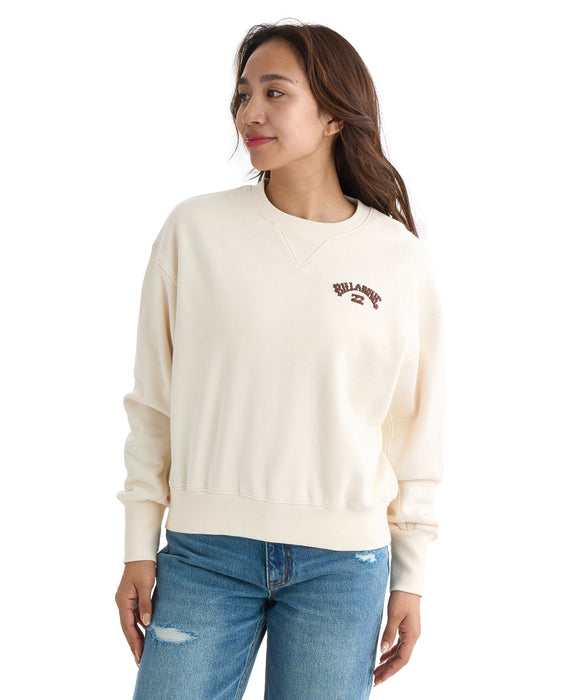 BILLABONG レディース ARCH LOGO LOOSE CROP トレーナー 【2025年秋冬モデル】 WCP / M