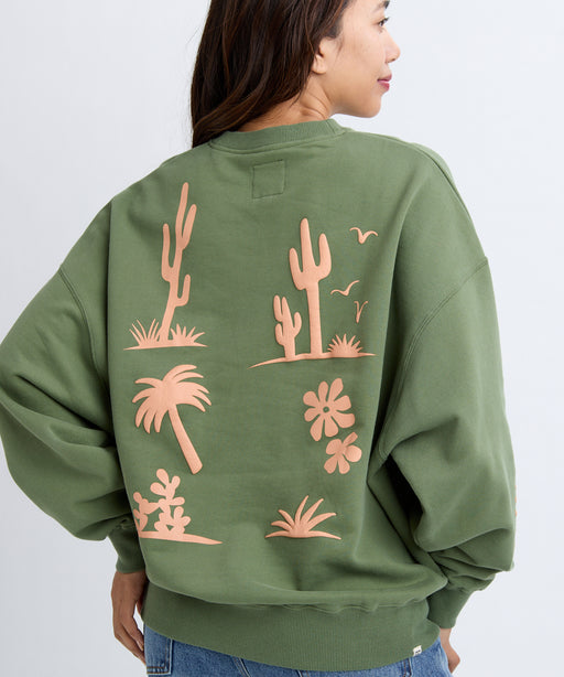 BILLABONG レディース SUN WAVE KENDAL ART  トレーナー 【2025年秋冬モデル】 GNR0 / M