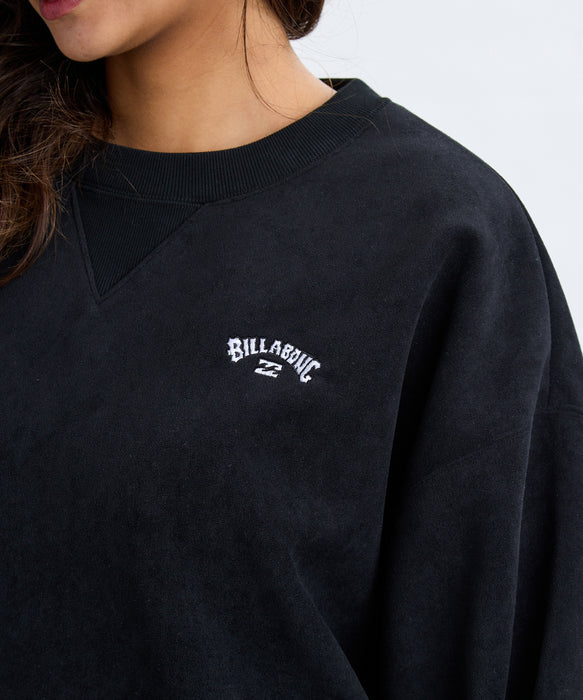 BILLABONG レディース BIG LOOSE CREW トレーナー 【2025年秋冬モデル】 BLK / M
