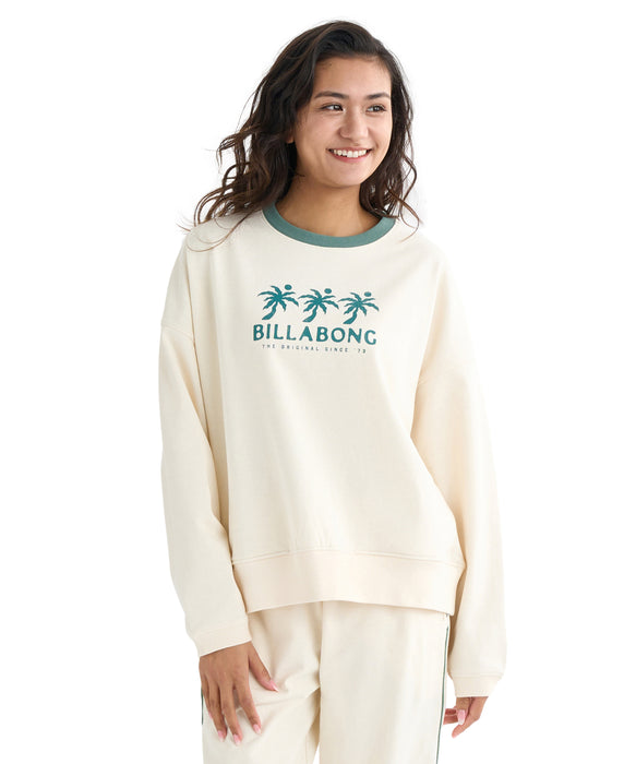 BILLABONG レディース TRIPLE PALMS SWEAT C トレーナー 【2025年秋冬モデル】 WCP / L