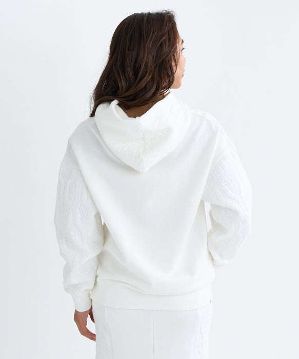 BRIEFING フード付きスウェット ホワイト　レディース SALE】BILLABONG レディース QUILT MIX LOOSE FIT セットアップ