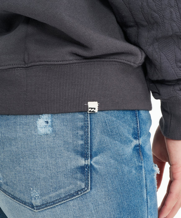 【OUTLET】BILLABONG レディース QUILT MIX LOOSE FIT セットアップ パーカー【LOOSE FIT】 【2025年秋冬モデル】