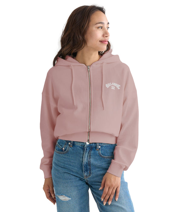 BILLABONG レディース HOOD LOGO ZIP PARKA パーカー 【LOOSE CROPPED