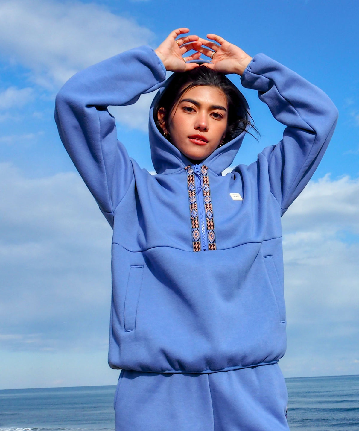 【美品】BEAMS GOLF プルオーバーパーカー　サイズXL サックスブルー BEAMS ゴルフ パーカー レディース L beams パーカー ビームスゴルフ