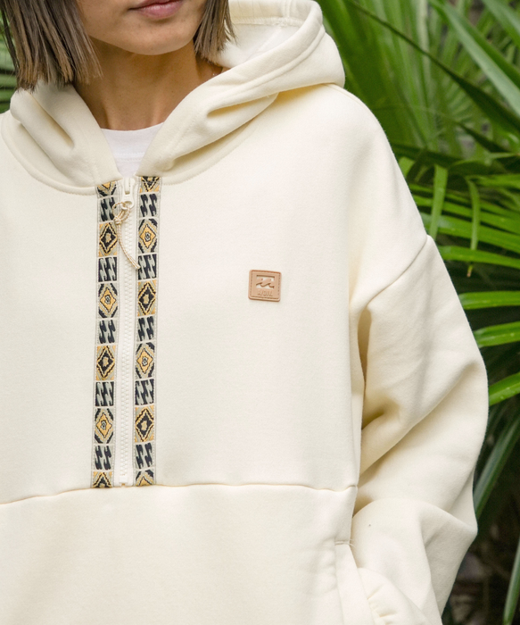 【SALE】BILLABONG レディース 【A/DIV.】 撥水加工 FLEECE HALF ZIP パーカー 【LOOSE FIT】【2025年秋冬モデル】