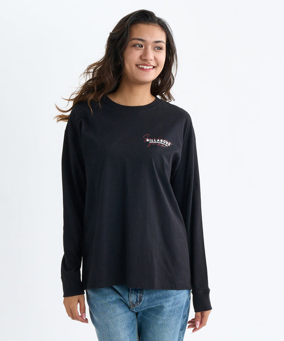 BILLABONG レディース FEELIN FREE BOY FIT ロンT 【BOY FIT