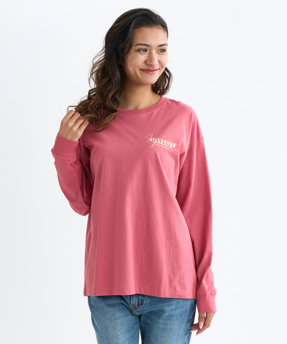 週末価格! RHC x BILLABONG ロングスリーブT BILLABONG レディース FEELIN FREE BOY FIT ロンT 【BOY FIT