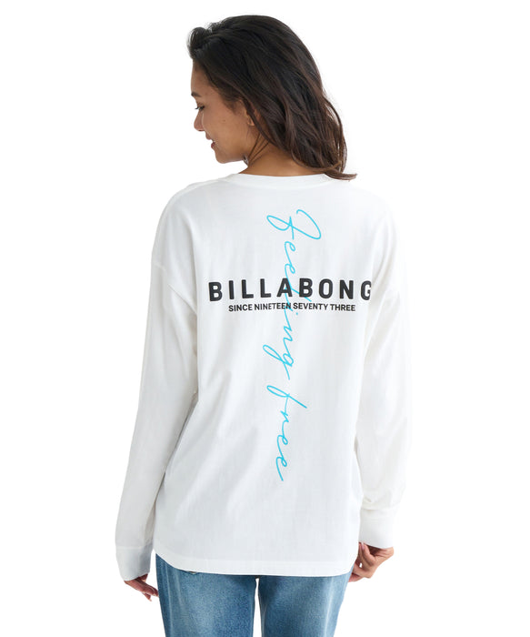 BILLABONG レディース FEELIN FREE BOY FIT ロンT 【BOY FIT