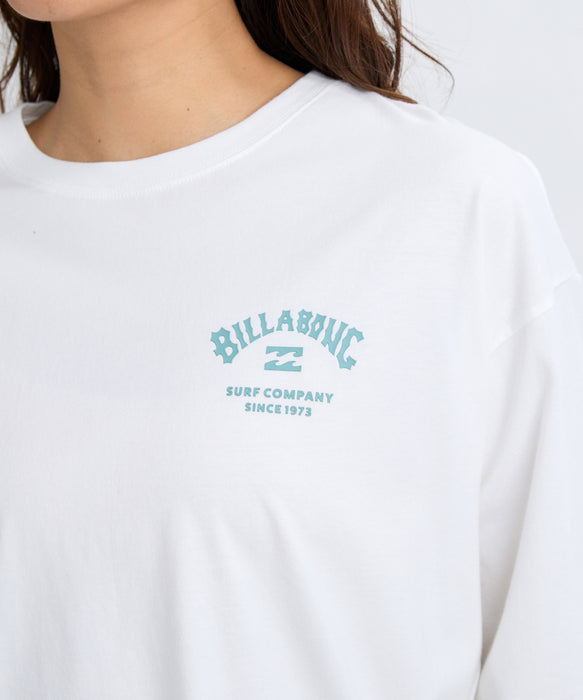 BILLABONG レディース SQUARE LOGO BOY FIT  ロンＴ 【2025年秋冬モデル】 SCS / L