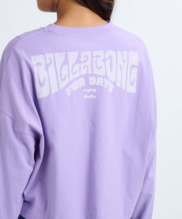BILLABONG レディース YOU ARE INVITED CROP ロンＴ 【2025年秋冬モデル】 LPU / M