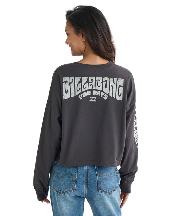 BILLABONG レディース YOU ARE INVITED CROP ロンＴ 【2025年秋冬モデル】 OFB / M