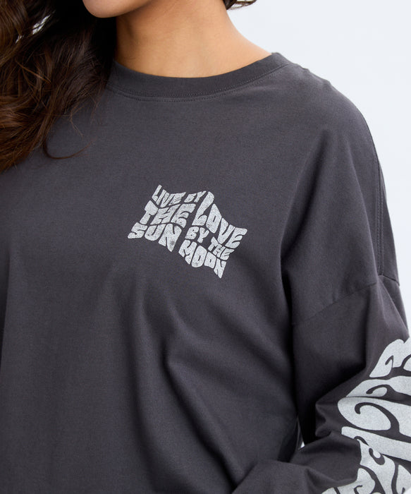 BILLABONG レディース YOU ARE INVITED CROP ロンＴ 【2025年秋冬モデル】 OFB / M