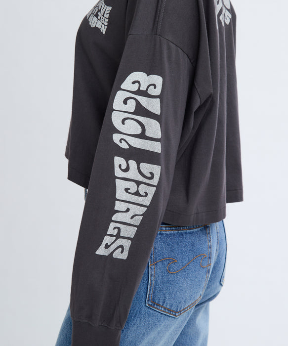 BILLABONG レディース YOU ARE INVITED CROP ロンＴ 【2025年秋冬モデル】 OFB / M