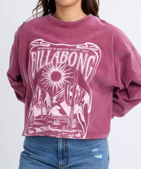 BILLABONG レディース DESERT WANDERING LS  ロンＴ 【2025年秋冬モデル】 BUR / L