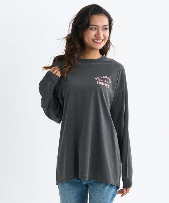 BILLABONG レディース ARCH SURFING PIGMENT ロンT 【LOOSE FIT