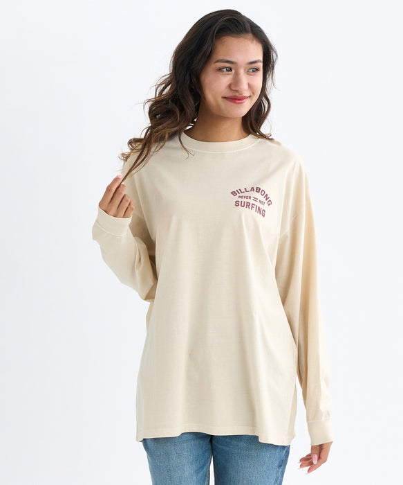 BILLABONG レディース ARCH SURFING PIGMENT ロンT 【LOOSE FIT