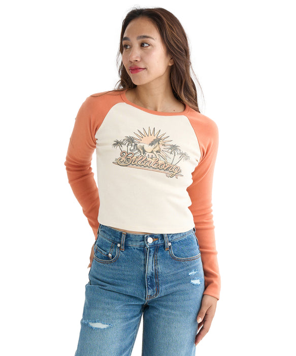 BILLABONG レディース GRAPHIC RAGLAN BABY  ロンＴ 【2025年秋冬モデル】 SST / M