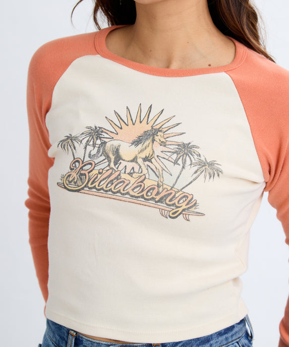 BILLABONG レディース GRAPHIC RAGLAN BABY  ロンＴ 【2025年秋冬モデル】 SST / M