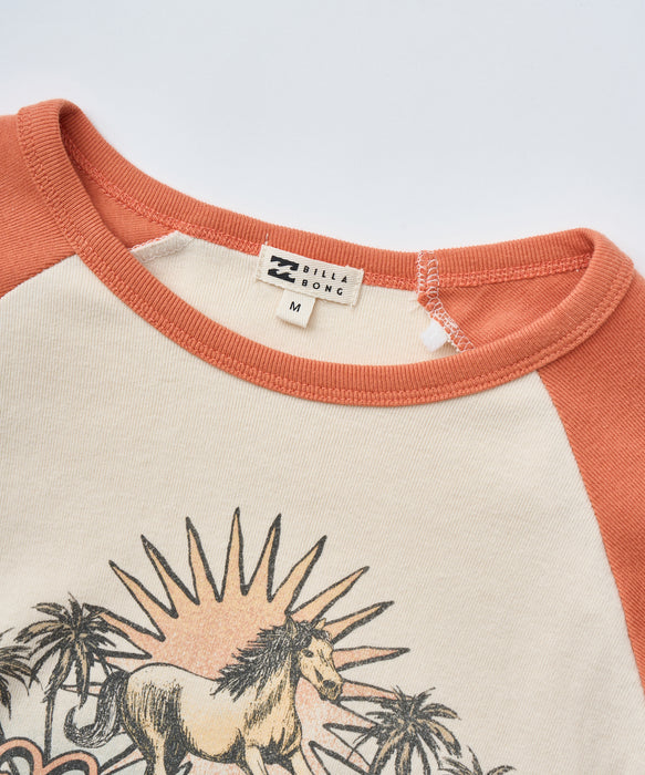 BILLABONG レディース GRAPHIC RAGLAN BABY  ロンＴ 【2025年秋冬モデル】 SST / M